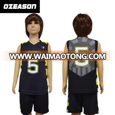 Wholesale Custom Cheap kids basketball jersey with top quanlity for Out Door