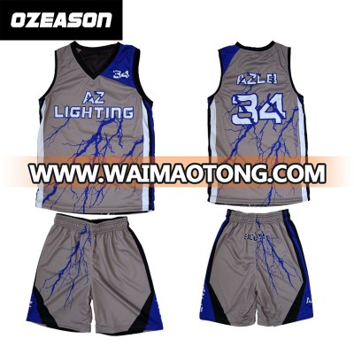 Fashion Design Basketball Jersey Latest Sublimation Custom Basketball Team Uniform