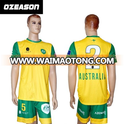 Yellow And Green Sublimation Soccer Wear Kits