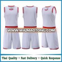 Cheap Wholesale White Basketball Kits Basketball Uniforms